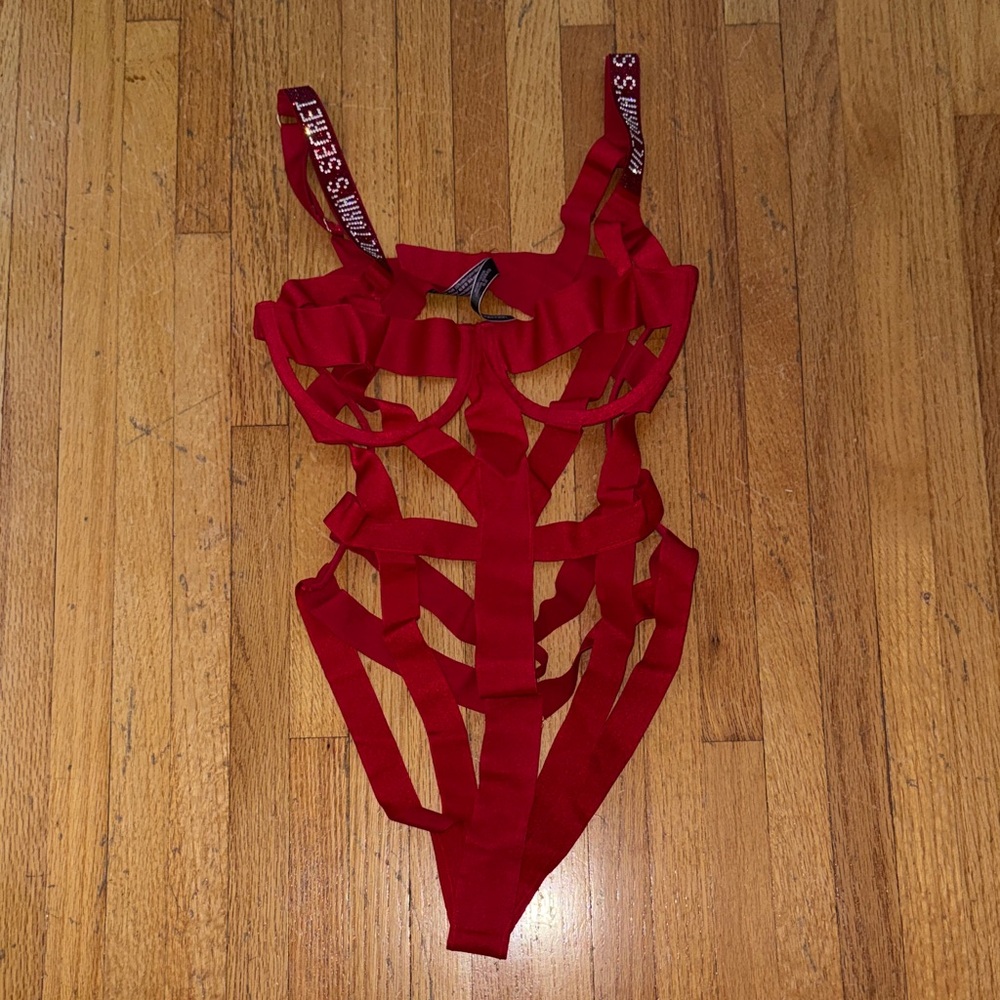 Victoria’s Secret Red Strappy Bodysuit